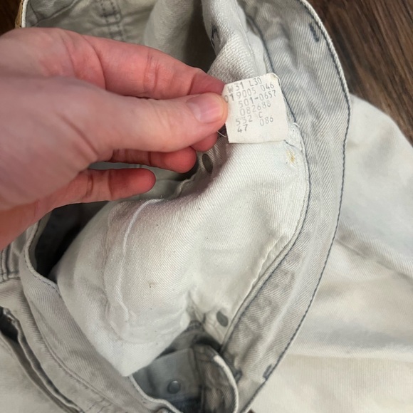 Vintage light gray/ light blue Jeans 1986 31x30 - Picture 4 of 6